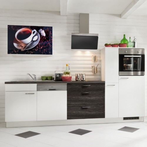 Moderner Küchenblock mit Elektrogeräte 290 cm Stellmass