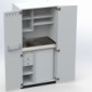 Schrankküche Büroküche mit Drehtüren PKD 100 cm breit [1/9]