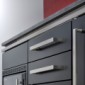 Büroküche Metall 100cm breit Designline mit Schublade u. Mikrowelle [15/21]