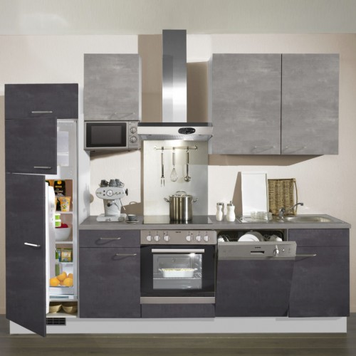 Pino Küchenzeile mit Geräte Blockbreite 280 cm