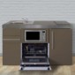 Büroküche 150 cm breit mit Studioline SD Überbau, Mikrowelle, Geschirrspüler [6/18]