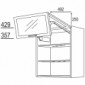 Wandschrank mit 1 Falt-Lifttür und 2 Glasrahmenfronten [2/13]