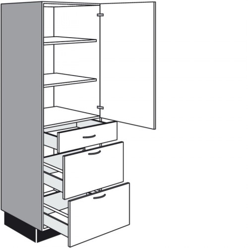 Highboard 1 Drehtür und1 Schubkasten