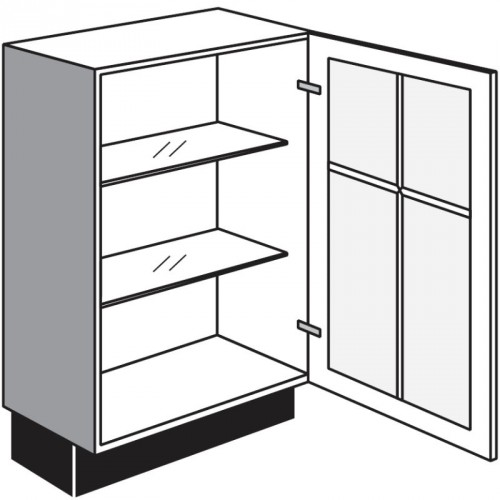 Vitrinen-Unterschrank mit 1 Sprossenglastür