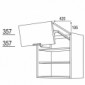 Oberschrank Wandschrank mit Falt-Lifttür WFL90-01 mit 1 Falt-Lifttür und 2 verstellbare Einlegeböden [5/5]