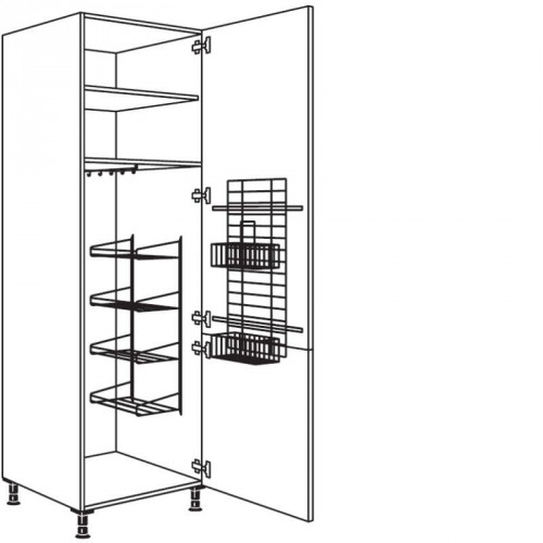 Besen-/Geräteschrank mit 1 verlaschte Tür