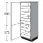 Highboardschrank mit 2 Drehtüren 5 Innenschubkästen [2/21]