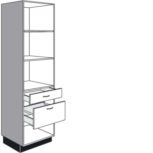 Seitenschrank mit 1 Auszug und 1 Schubkasten