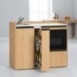 modulLINE ML 120F KO Minik&uuml;che aus Holz mit Mikrowellenofen und Auszug [2/25]