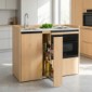 modulLINE ML 120F KO Minik&uuml;che aus Holz mit Mikrowellenofen und Auszug [4/25]