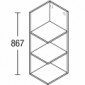 Akzent-Abschlussregal Vertikal mit 2 feste Fachböden [2/14]