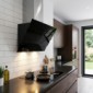Schr&auml;ghaube Diagonal Glas schwarz mit Edelstahl [1/7]
