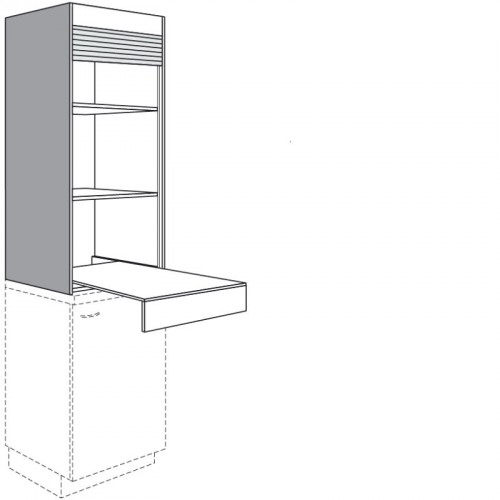 Aufsatzschrank mit Rollladen und Tablarauszug