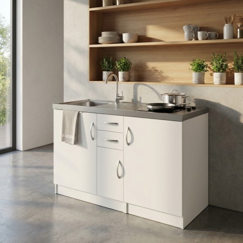Pantryküche mit 2 Schubladen ohne Kühlschrank 120 cm dekorfähig Pantryküche mit 2 Schubladen ohne Kühlschrank 120 cm dekorfähig
