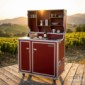 kitcase pro-art Kofferk&uuml;che rot matt - Die mobile K&uuml;che im Flightcase mit Rollen [4/18]