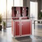 kitcase pro-art Kofferk&uuml;che rot matt - Die mobile K&uuml;che im Flightcase mit Rollen [5/18]