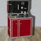 kitcase pro-art Kofferküche rot matt - Die mobile Küche im Flightcase mit Rollen [1/7]