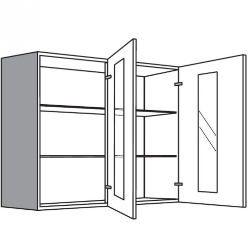 Hängeschrank mit 2 Rahmenglastüren
