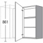 Eck-Hängeschrank mit 1 Drehtür [2/17]