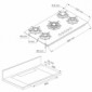 Gas-Kochfeld 5-flammig rahmenlos [4/4]