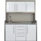 Büroküche 150 cm breit mit Mikrowelle, Geschirrspüler Kühlschrank [19/26]