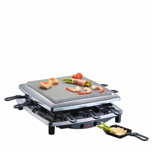 Edelstahl Gourmet-Raclette Made in Germany, Grillfläche 26 x 26 cm