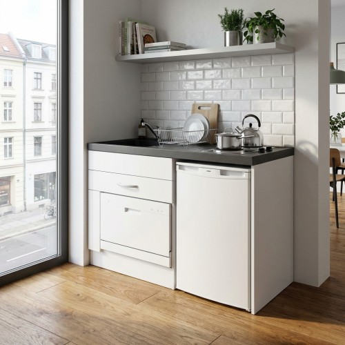 Miniküche mit Kühlschrank und Geschirrspüler Miniküche mit Kühlschrank und Geschirrspüler