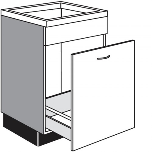 Spülen-Unterschrank mit 1 Auszug und 1 festen Frontblende