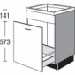 Spülen-Unterschrank mit 1 Auszug und 1 festen Frontblende [2/16]