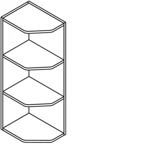 Abschlussregal abgeschrägt 250 mm Breite