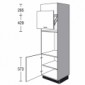 Seitenschrank für Einbaugeräte mit 1 Lifttür, 1 Drehtür und 1 Klappe [2/21]