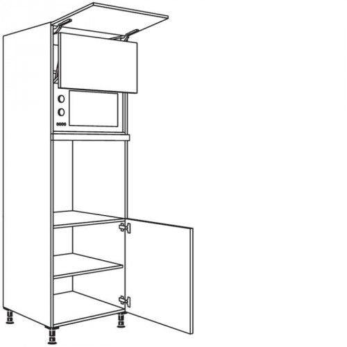 Hochschrank für Geräte-Umbauten, Backofen und Mikrowelle 590, 370 mm Nische