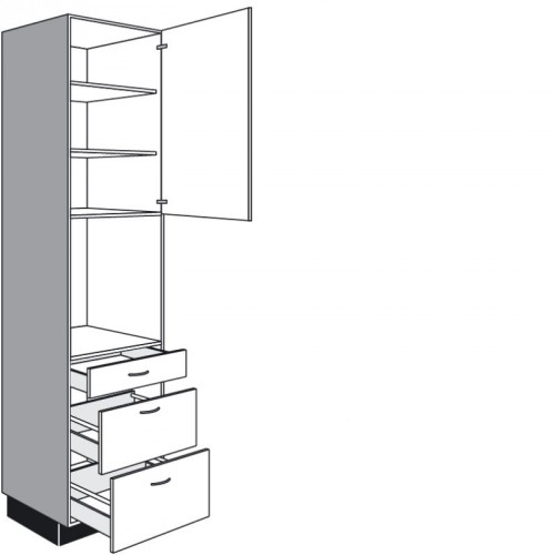 Seitenschrank für Einbaugeräte mit 1 Drehtür