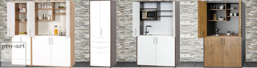 pro-art designLINE Schrankküchen mit geteilten Falttüren + Fachberatung bei  inOne