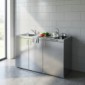 Pantryk&uuml;che aus Edelstahl 120 cm ohne K&uuml;hlschrank [2/8]