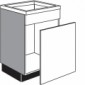 Spülen-Unterschrank mit 1 festen Frontblende 1 losen Front zum Einbau eines Abfallsammlersystems [1/19]