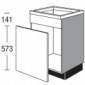 Spülen-Unterschrank mit 1 festen Frontblende 1 losen Front zum Einbau eines Abfallsammlersystems [2/19]