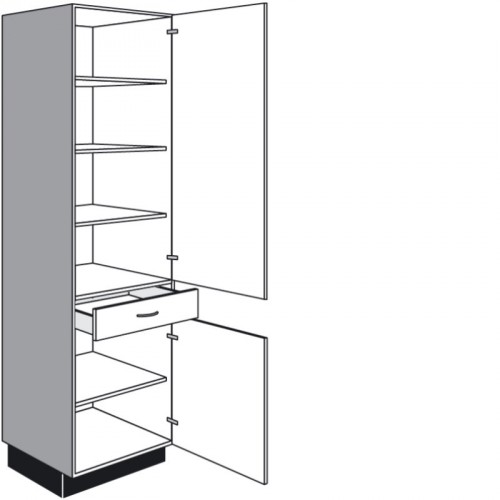 Seitenschrank für Geschirr mit 2 Drehtüren