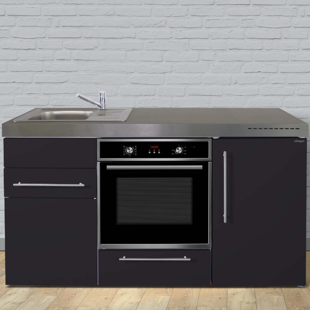 Studentenkuchen 160 Cm Breit Mit Backofen Und Kuhlschrank A