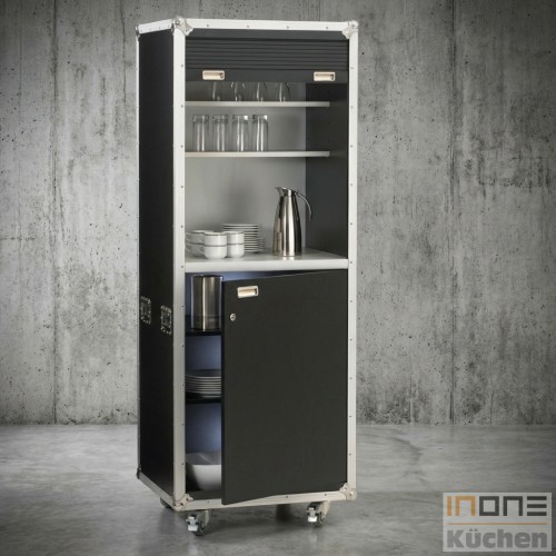 kitcase pro-art Kofferk&uuml;che Beistellschrank f&uuml;r Elektroger&auml;te hoch in der Breite 68,5 cm