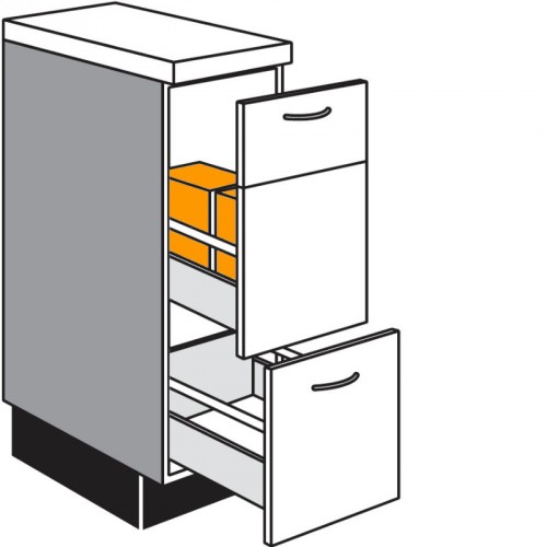 Unterschrank mit Mülltrennsystem