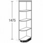 Highboard-Abschlussregal abgeschrägt in Korpusfarbe [2/21]