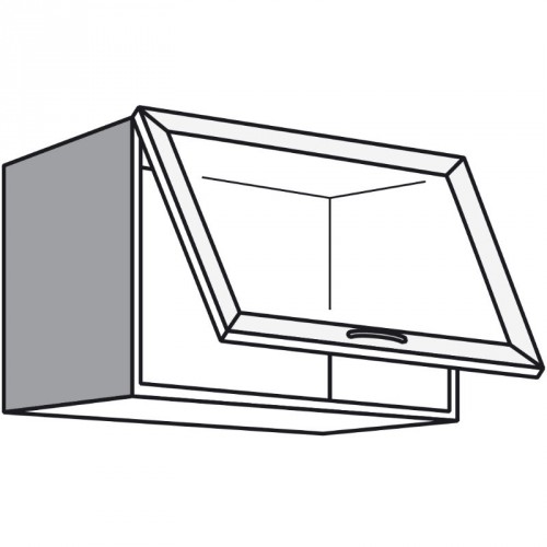 Hängeschrank mit 1 Glas-Klapptür