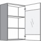 Hängeschrank mit Glastür [1/15]