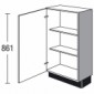 Vitrinen-Unterschrank mit Möbeltür 867 mm hoch [2/4]