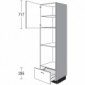 Seitenschrank für Einbaugeräte mit 1 Drehtür und 1 Auszug [2/21]