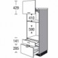 Highboardschrank für Einbaugeräte mit 1 Schubkasten und 1 Auszug [2/21]