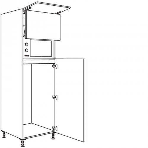 Hochschrank Geräte-Umbau für Kühlautomat und Mikrowelle