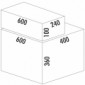 Einbau-Abfallsammler Cox(R) Base 360 S / 600-4 mit Base-Board(R) [3/6]