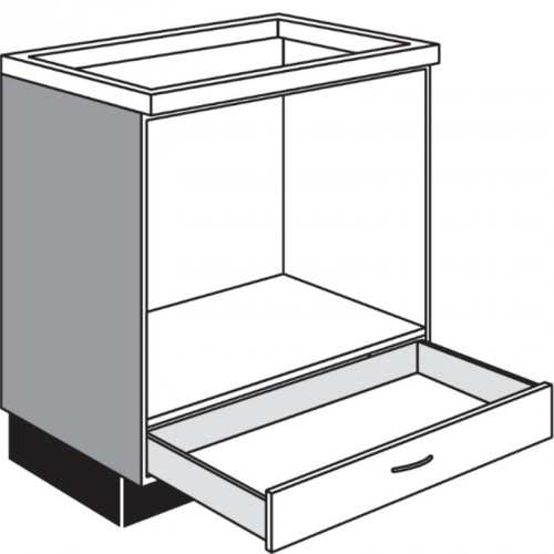 Unterschrank für Einbauherde mit Schubkasten